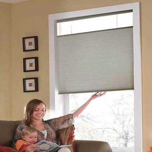 Cordless Top Down Bottom Up Cellular Shades  Nursery Room